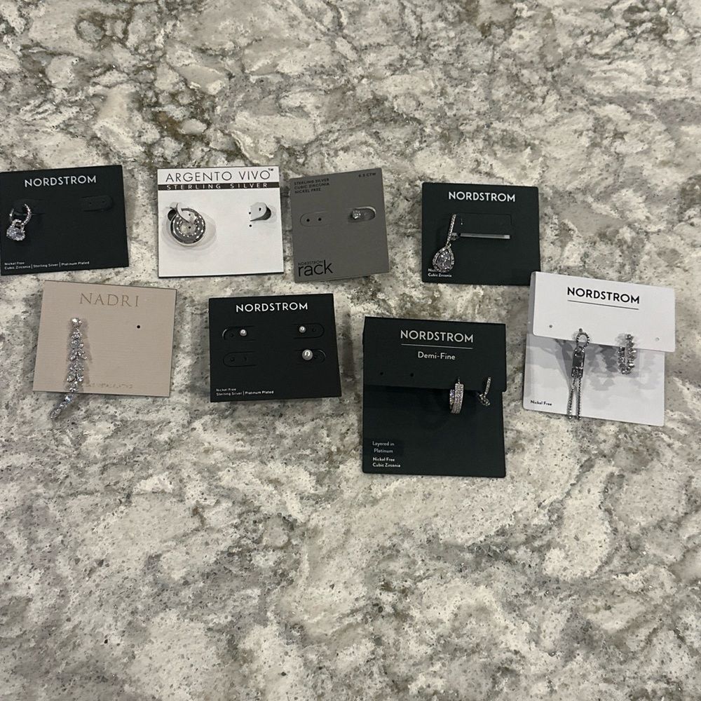 ✨ Bundle of 12 Single Silver Earrings - Brand New, Never Worn